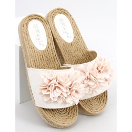 Blommig fiesta Primrose Beige tofflor 2