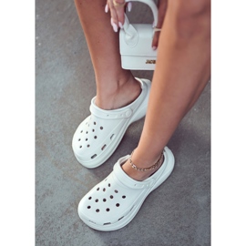 FS1 Kvinnors skurkars skumtofflor Vit Coline 1