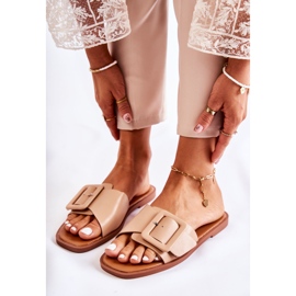 FE1 Modetofflor för kvinnor för sommar Cappuccino Sylvia beige 2