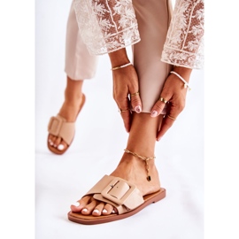 FE1 Modetofflor för kvinnor för sommar Cappuccino Sylvia beige 1