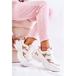 PM2 Fashionabla textilsportskor Beige och vit Amariso 2