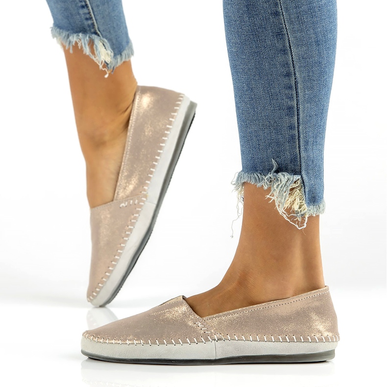 Läderskor Filippo DP031 / 22 Go golden grå gyllene 7