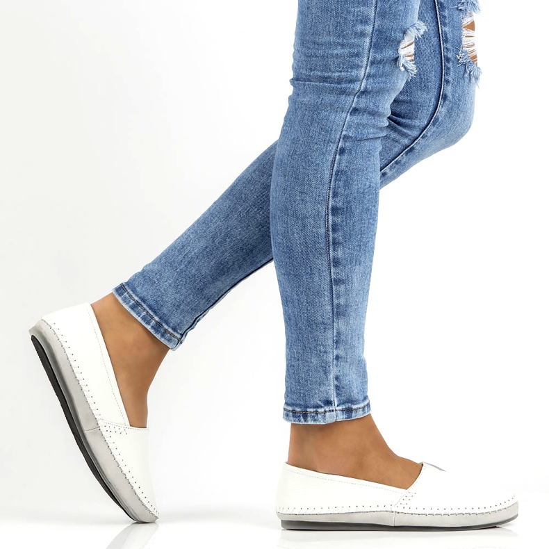 Läderskor Filippo DP031 / 22 WH vit grå 7