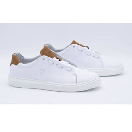 Polbut Sportskor i läder för män 2109 vit 2