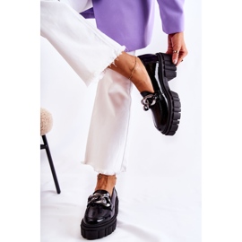 Dam Brogues Loafers Läder Svart-Silver Laura Messi 2339 2