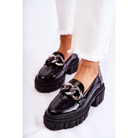 Dam Brogues Loafers Läder Svart-Silver Laura Messi 2339 3
