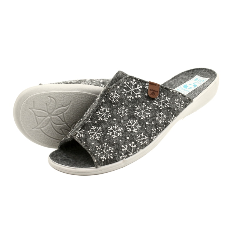 Adanex tofflor för snöflinga 24217 vit grå 5