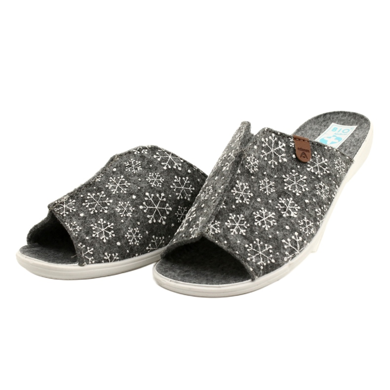 Adanex tofflor för snöflinga 24217 vit grå 3