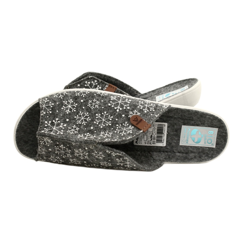 Adanex tofflor för snöflinga 24217 vit grå 6