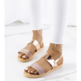 Laval rosa sandaler för kvinnor mångfärgad gyllene 1