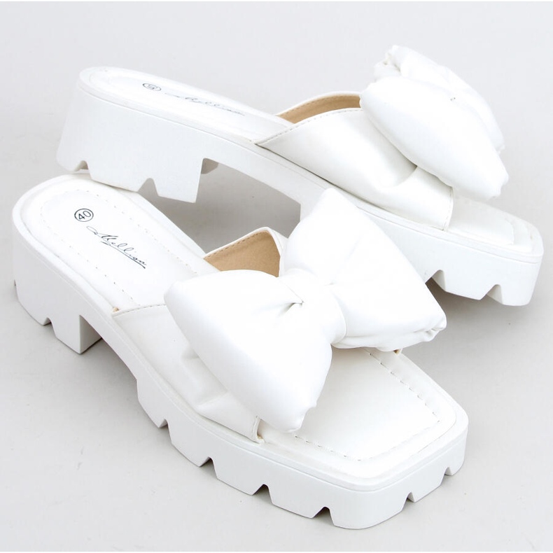 Keesha White High Sole Tofflor vit 2