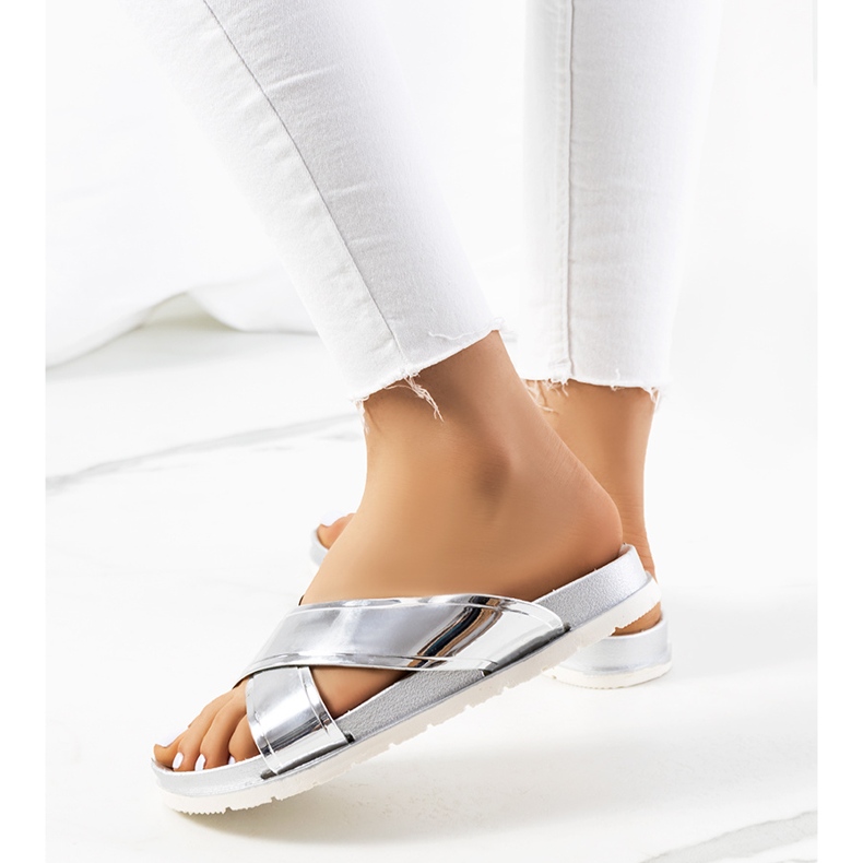 Nicolay tofflor i silver för dam 1