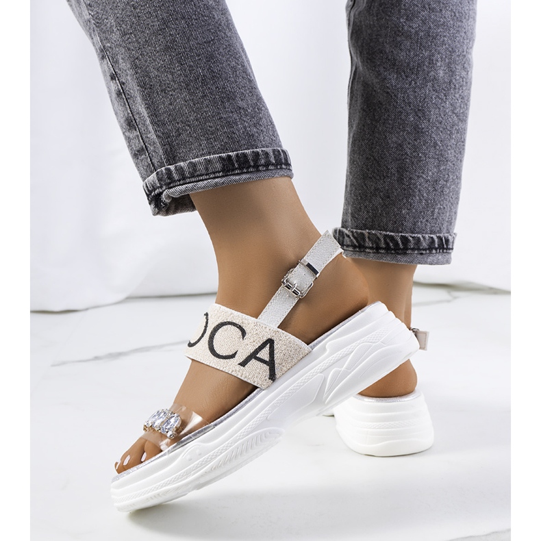 Hanin vita sandaler för kvinnor 1