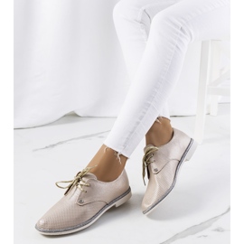 Grand Street glänsande guld snörskor gyllene 1