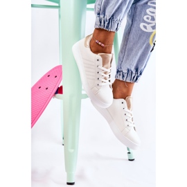 FK2 Vita sportskor för kvinnor Samanta gyllene 1