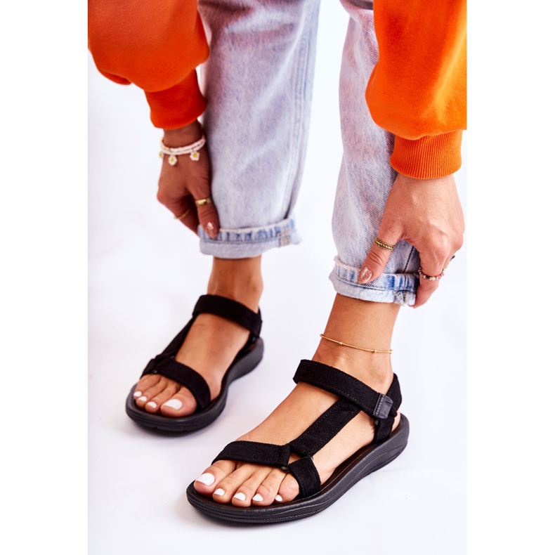 Sportsandaler i svart Harris mocka för kvinnor 1