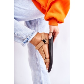 PM1 Sportsandaler i mocka för kvinnor Mörkbeige Harris 2