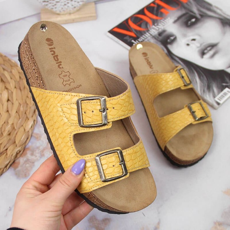 Gula Inblu W ARC15 tofflor med spännen 1