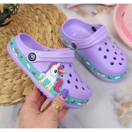 American Club Jr.AM899B pooltofflor lila purpur 1