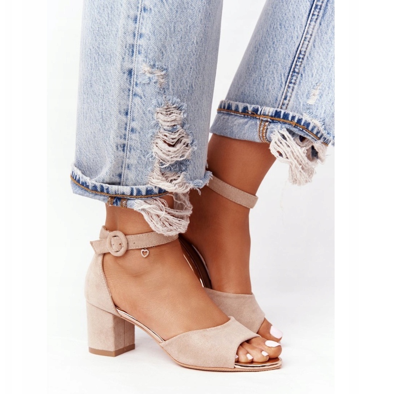 Mocka Sandaler med hög klack Vinceza 21-20100 Beige 2