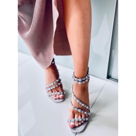 Sandaler på hög klack Noelle LT.GRAY grå 1