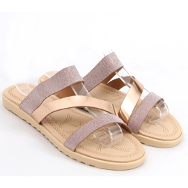 Diarra Champagne tofflor för kvinnor rosa gyllene 1