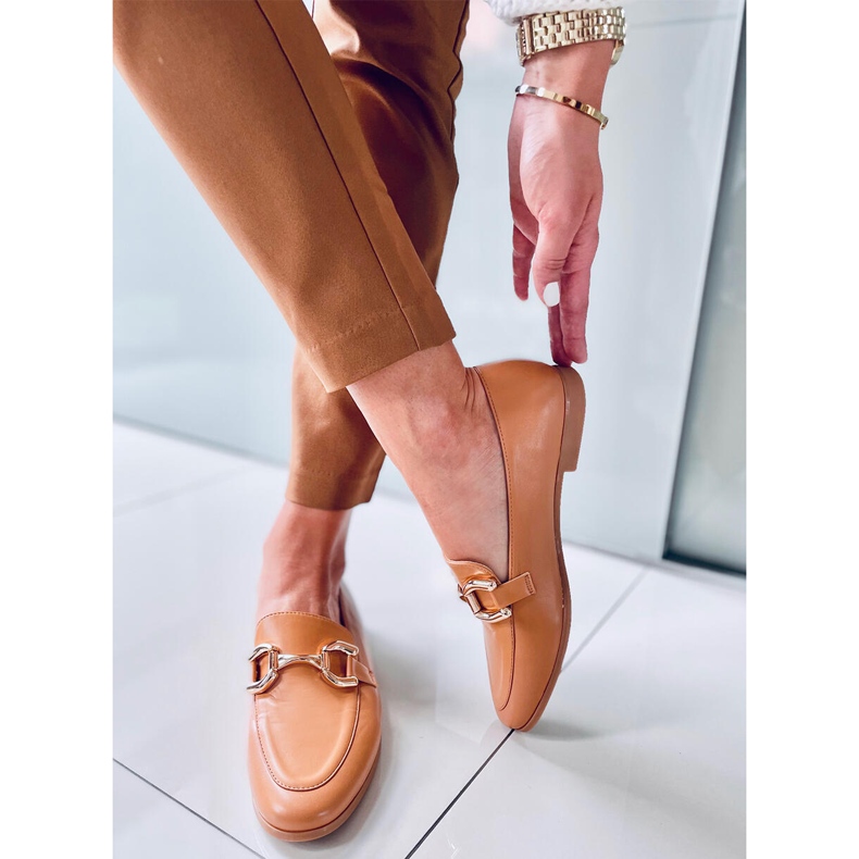 Tulip Camel loafers för kvinnor brun 2