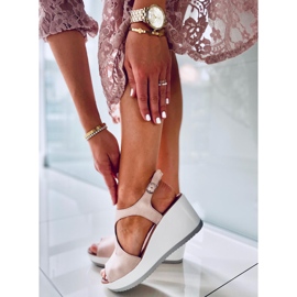 Patty Nude kilasandaler beige rosa 1