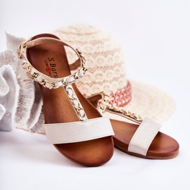 S.Barski Barnsandaler Med Spänne Beige Letto 1