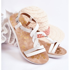 S.Barski Barnsandaler Med Spänne Vit Dimmel 1