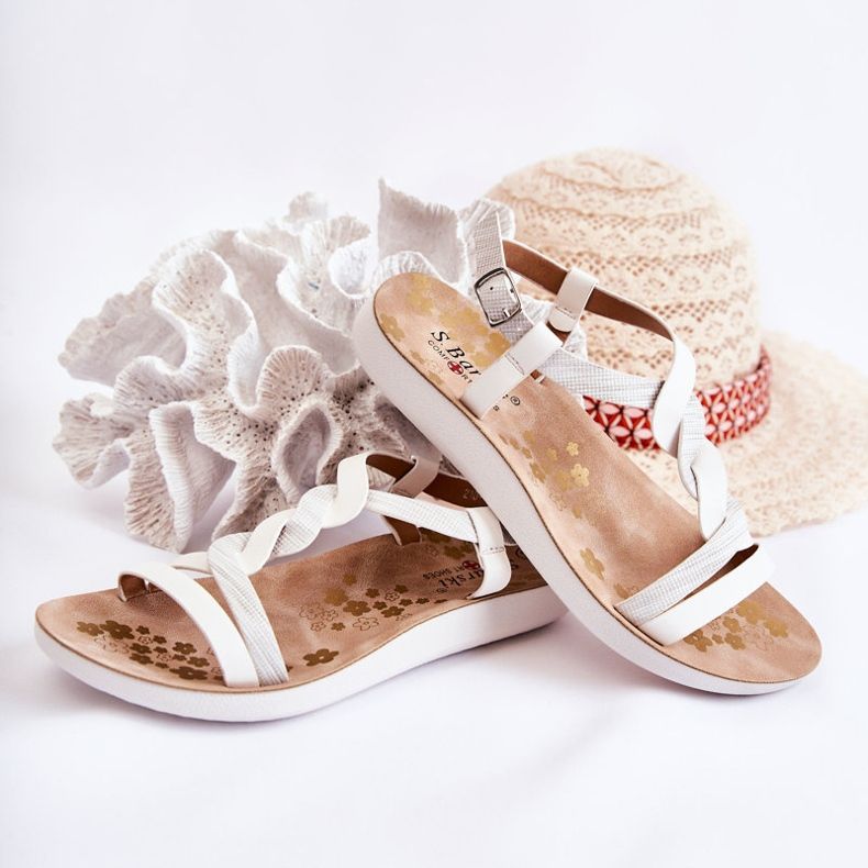 S.Barski Barnsandaler Med Spänne Vit Dimmel 2