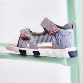 PE1 Bekväma barnsandaler Grå Samell ['grå'] 2