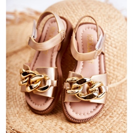 FR1 Barnsandaler Med Golden Layra kardborre ['gyllene'] gyllene 2