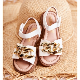 FR1 Barnsandaler med vit Layra kardborre ['vit'] 2