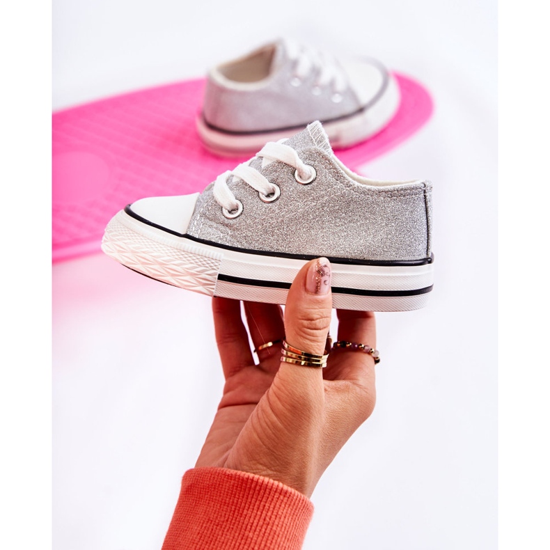 Barnsneakers Knyt Silver Wella 1