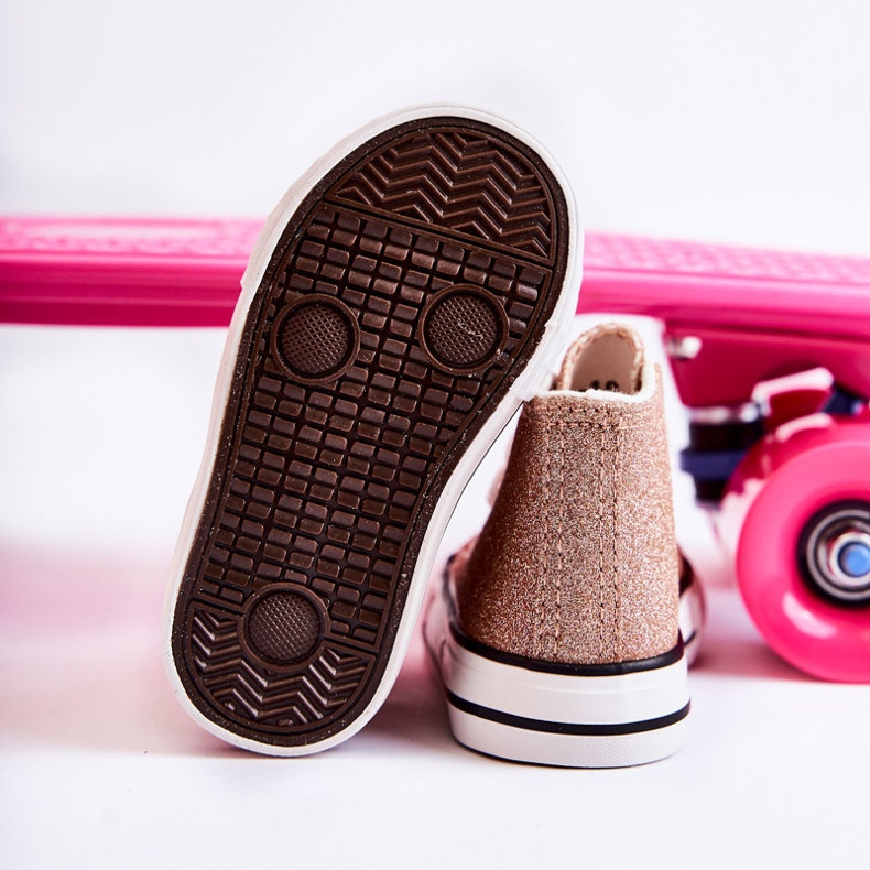 Barnsneakers Hög Rosa Guld Catrina gyllene gyllene 2