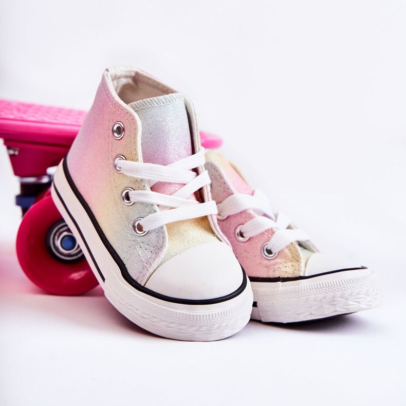 Höga Sneakers för barn Multicolor Blanka rosa rosa 1