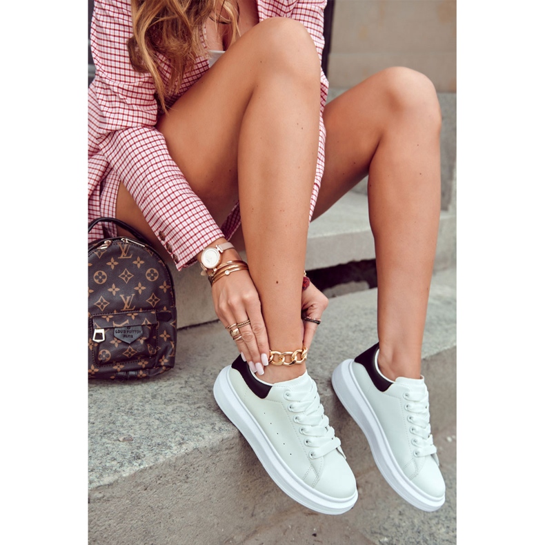 FS3 Damsportskor på plattformen svart och vit Eliso 2