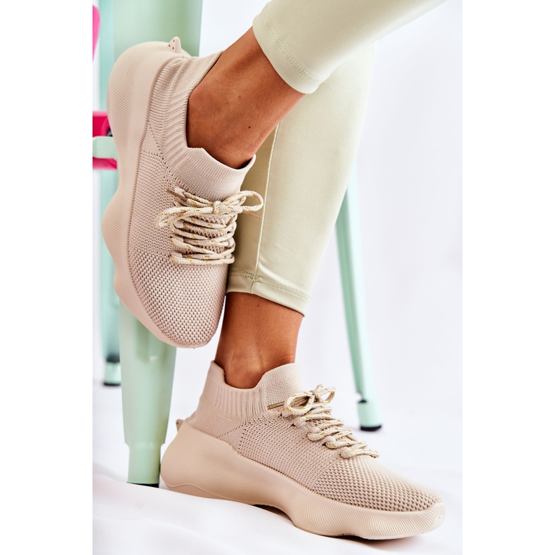 Ljusbeige Dalmiro Slip-on sportskor för kvinnor 2