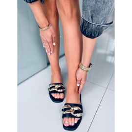 Dalia svarta tofflor med kedja 1