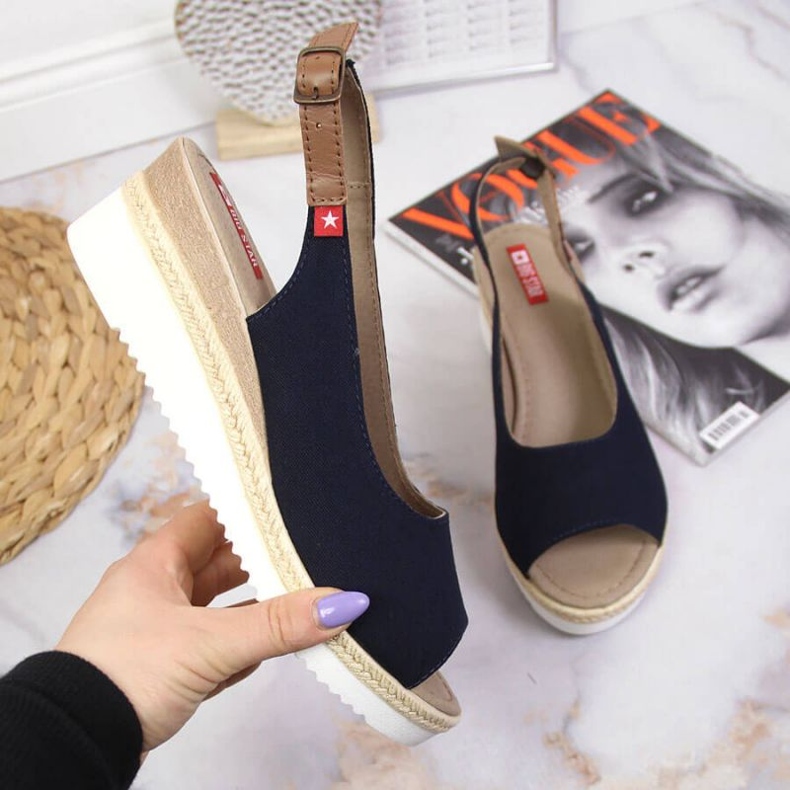 Sandaler på kilen Big Star Jr INT1727A marinblå 1