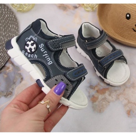 Kardborresandaler NYHETER Jr EU651A marinblågrå 1