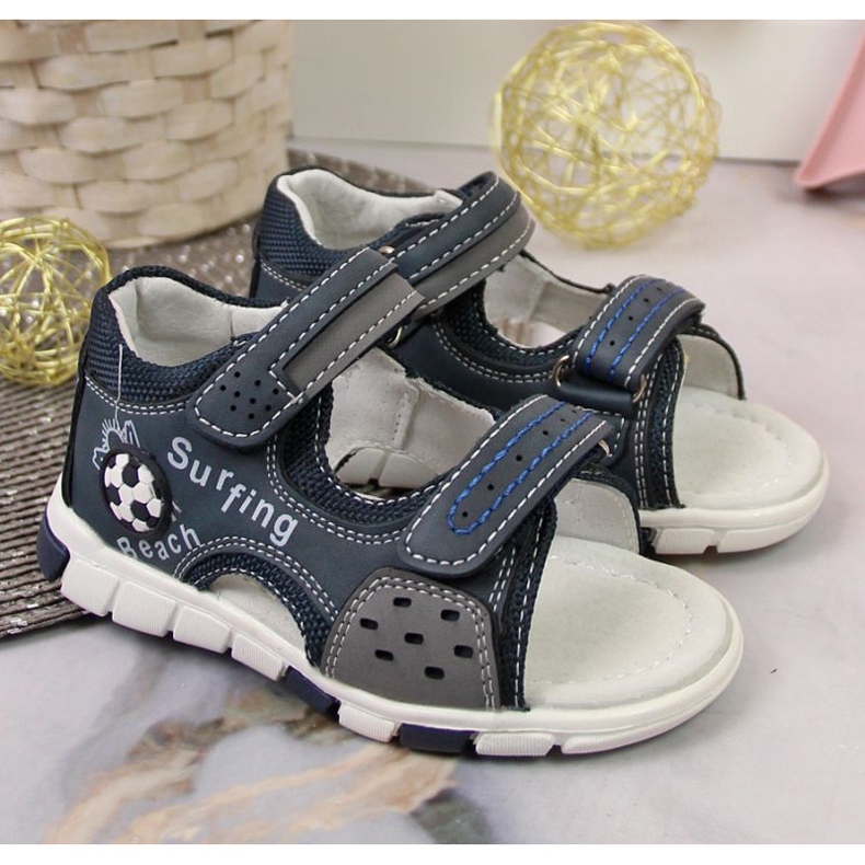 Kardborresandaler NYHETER Jr EU651A marinblågrå 2