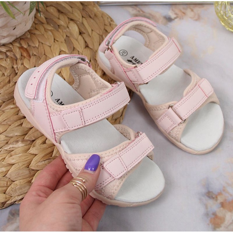 Kardborresandaler American Club Jr AM895A rosa 1