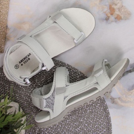 American Club W AM896B grå kardborresandaler 2