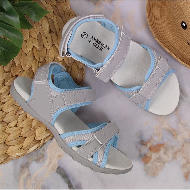 American Club Jr.AM898A kardborresandaler grå 2