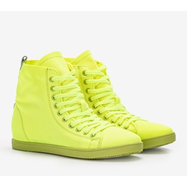 Karitas gröna ankelsneakers i neon 1