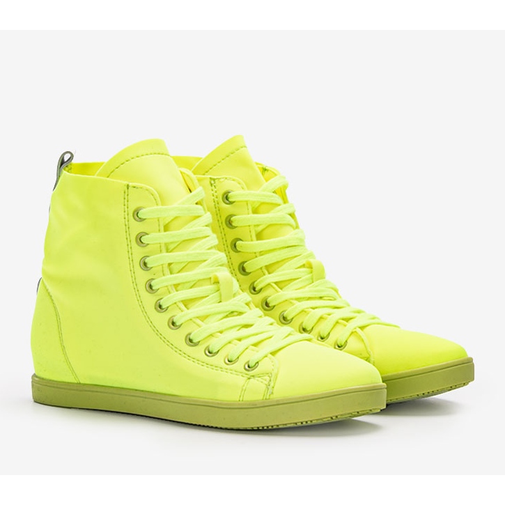 Karitas gröna ankelsneakers i neon 1
