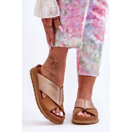 Läderprofilerade tofflor Maciejka 04986-29 Brun 2