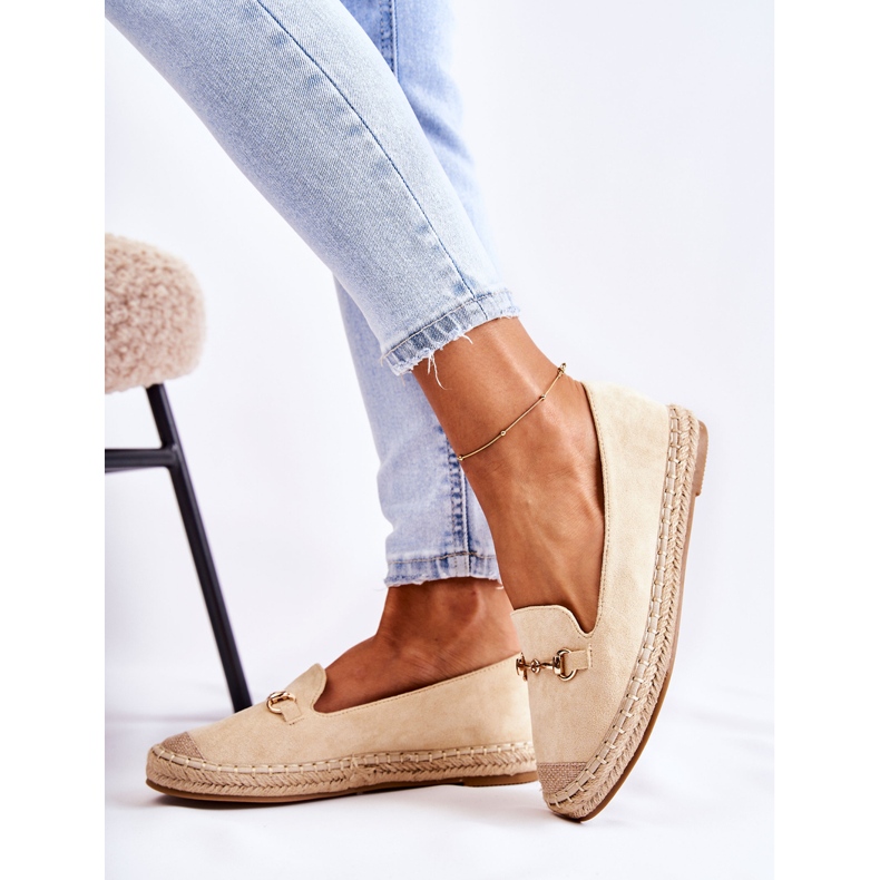 S.Barski Klassiska Slip-on Espadrilles för kvinnor Beige Oresa 1